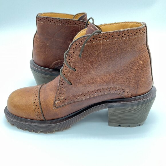 Dr. Martens MIE Granny Brogue Y2K Block Heel Ankle Boots Size UK 3 - Picture 6 of 11